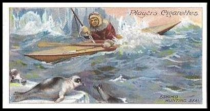 11 Eskimo hunting seal in a kayak